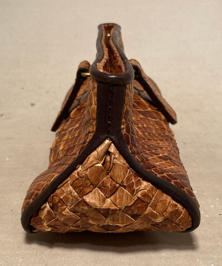 Bottega Veneta Tan Snakeskin Clutch - Product Image 2