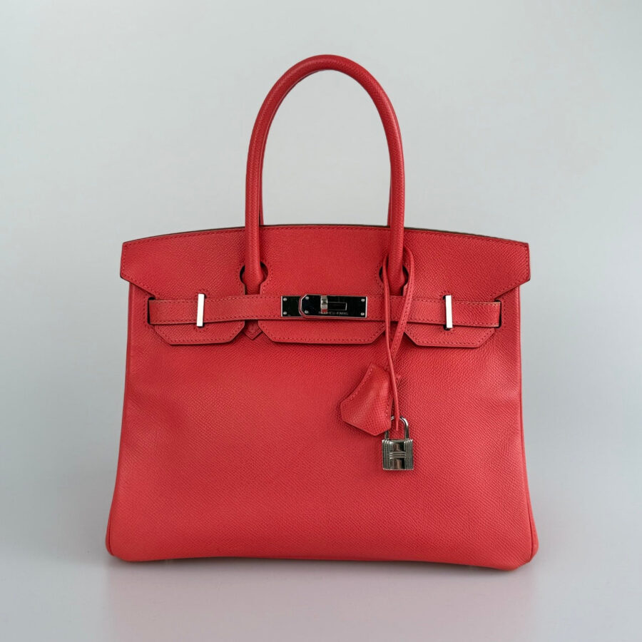Hermes Birkin 30 Epsom Leather Rouge with Palladium Hardware | Studio Nafay
