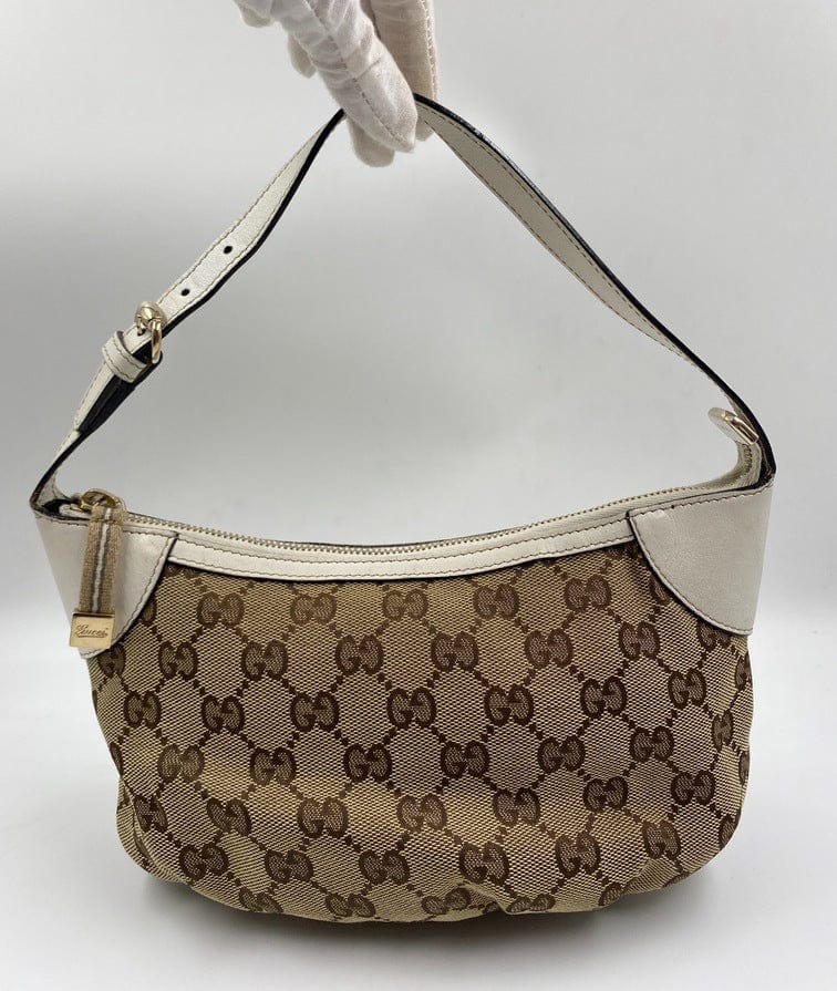 Gucci Logo Canvas Shoulder Bag
