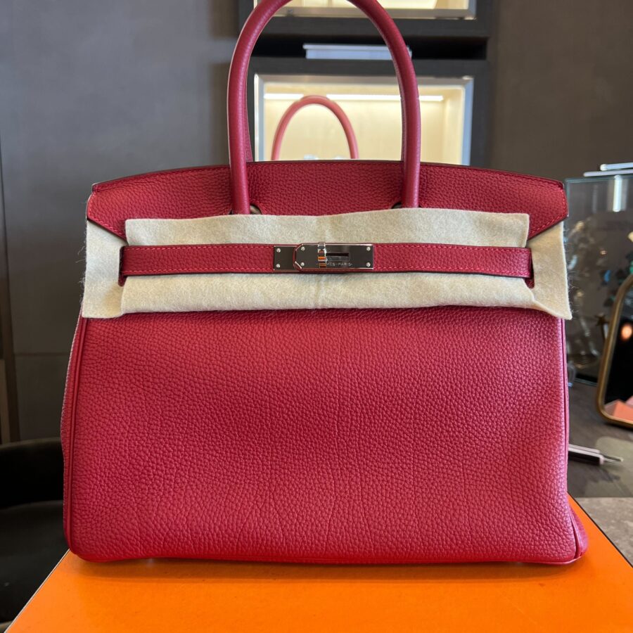 Hermes Birkin 30 Rouge Vif Togo Palladium Hardware | Studio Nafay