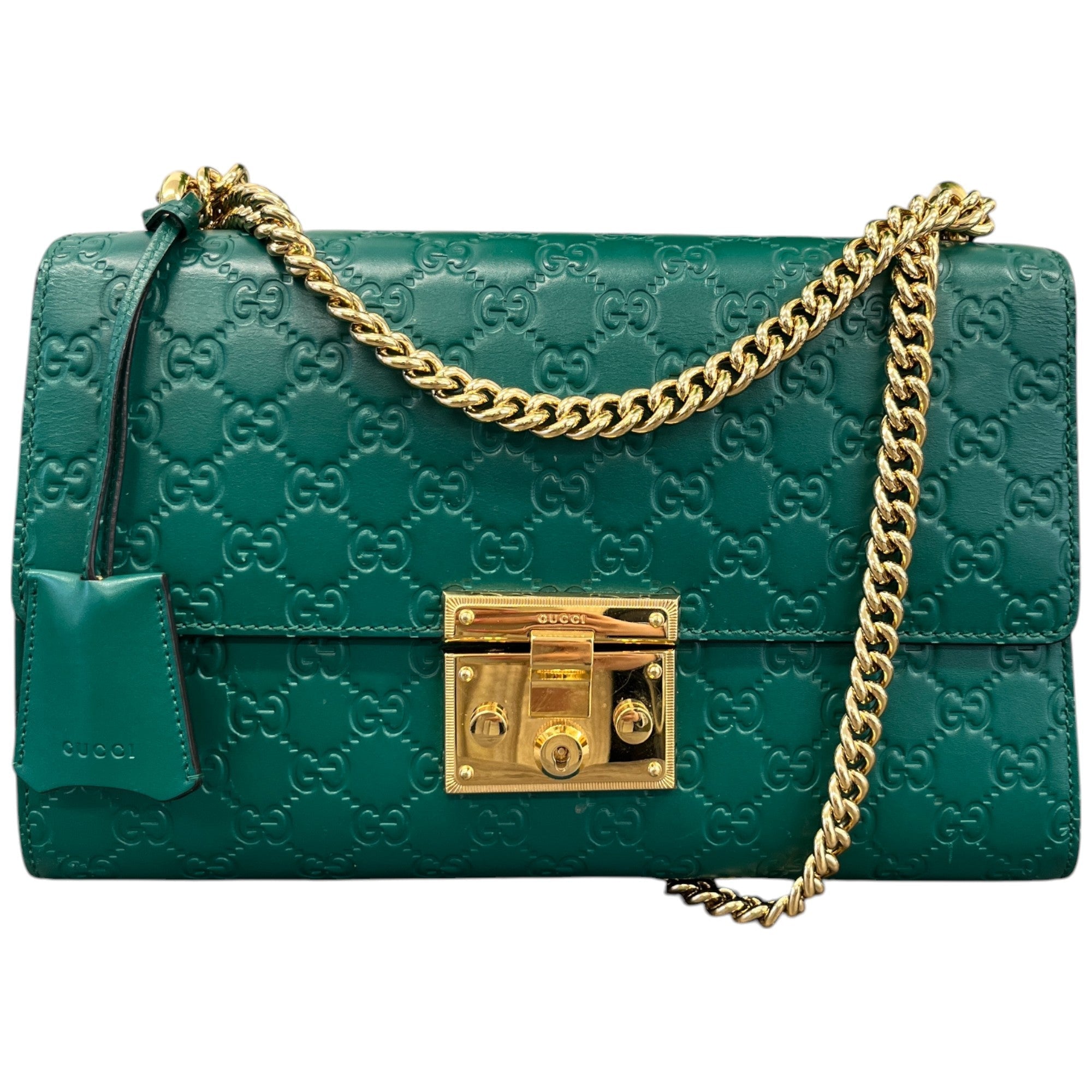 Women’s Guccissima Large Padlock Handbag Green