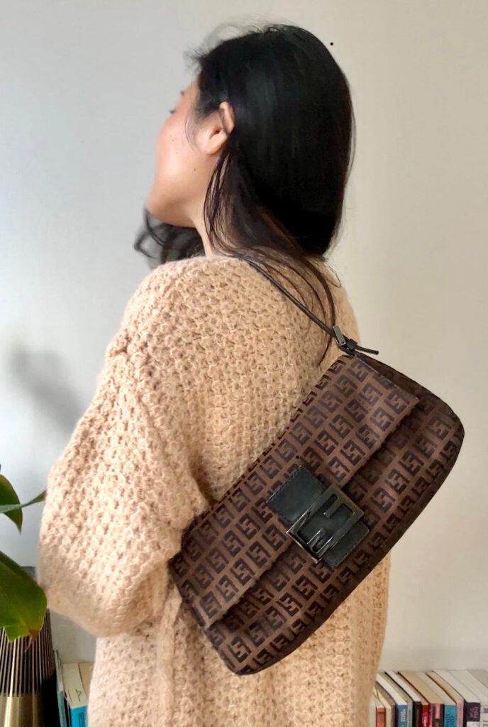 Fendi Mamma Baguette in Brown Zucchino - Product Image 2