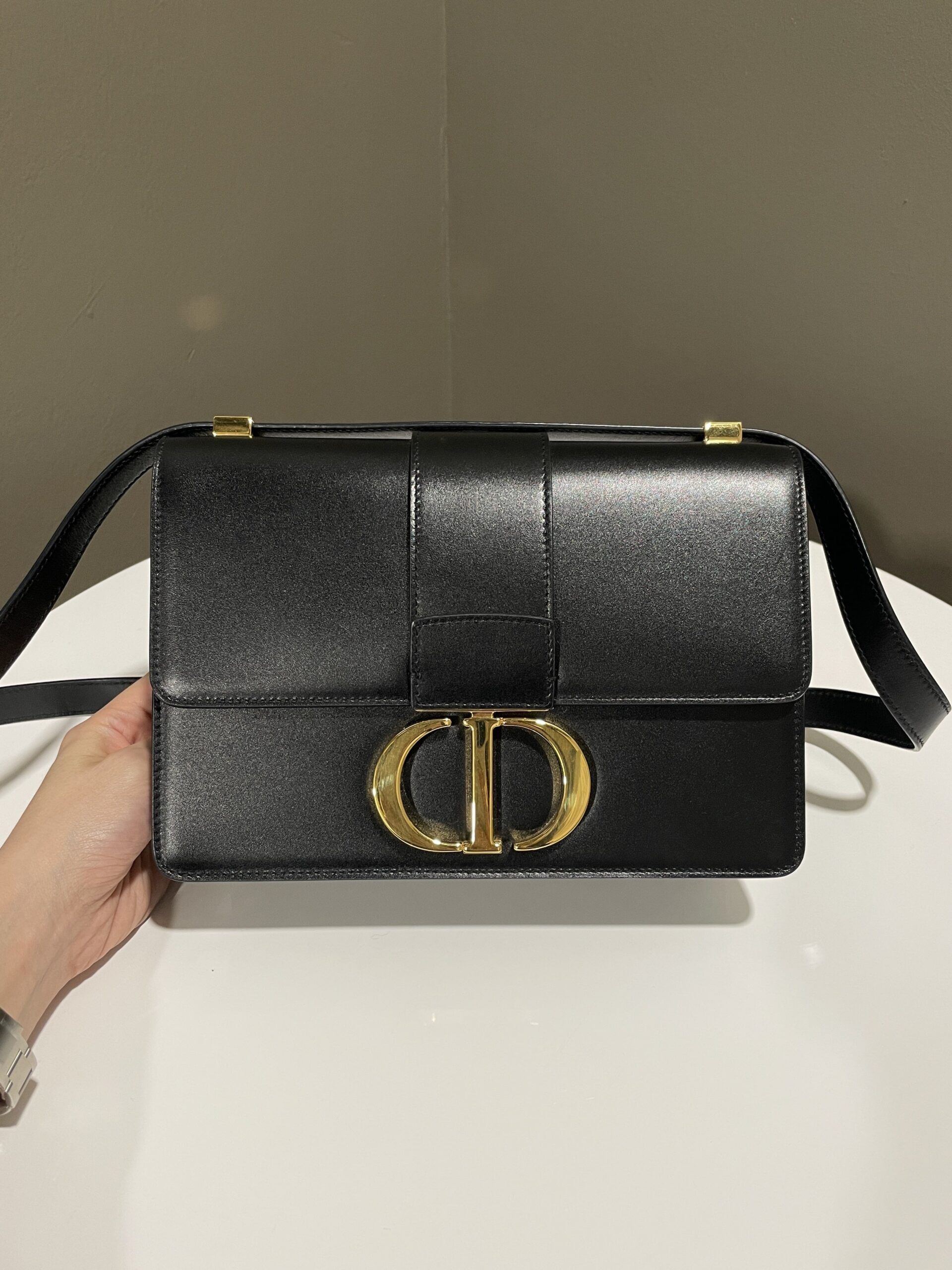 Dior Montaigne 30 Black Calfskin