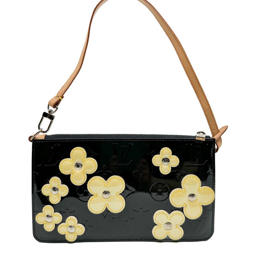 Louis Vuitton Pochette Lexington Flowers in Monogram Vernis Noir Black | Studio Nafay