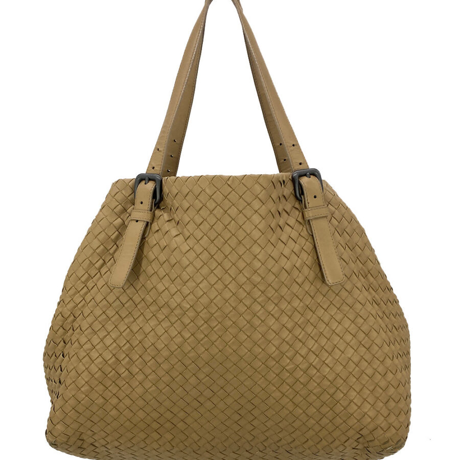 Bottega Veneta Tan Intrecciato Woven Nappa Leather Large Cesta Tote | Studio Nafay