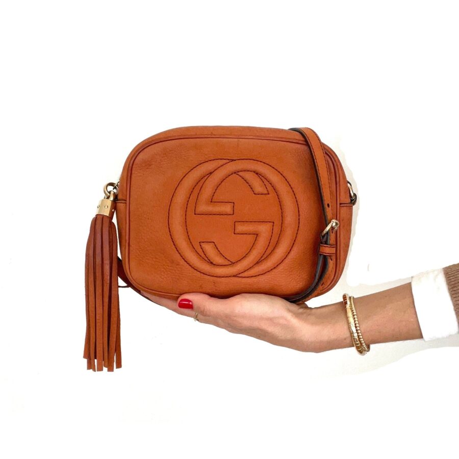 SUEDE DISCO SOHO BAG IN RUST | Studio Nafay