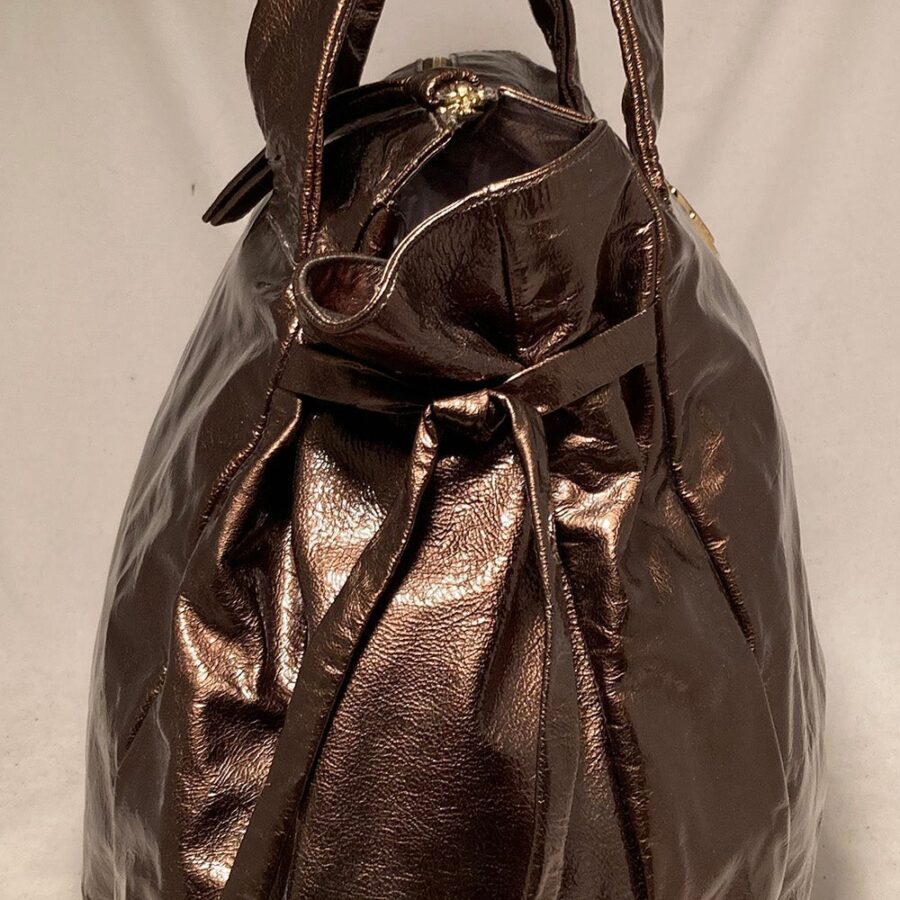Gucci Bronze Patent Leather Hysteria Bag | Studio Nafay