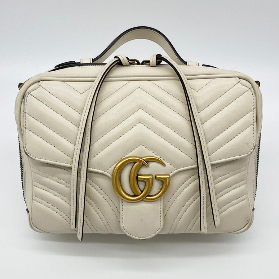 Gucci GG Marmont Matelasse Top Handle Flap Bag | Studio Nafay