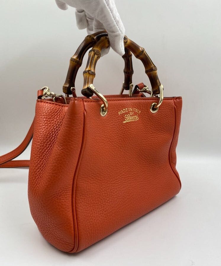 Gucci Leather Tote w Bamboo handle | Studio Nafay