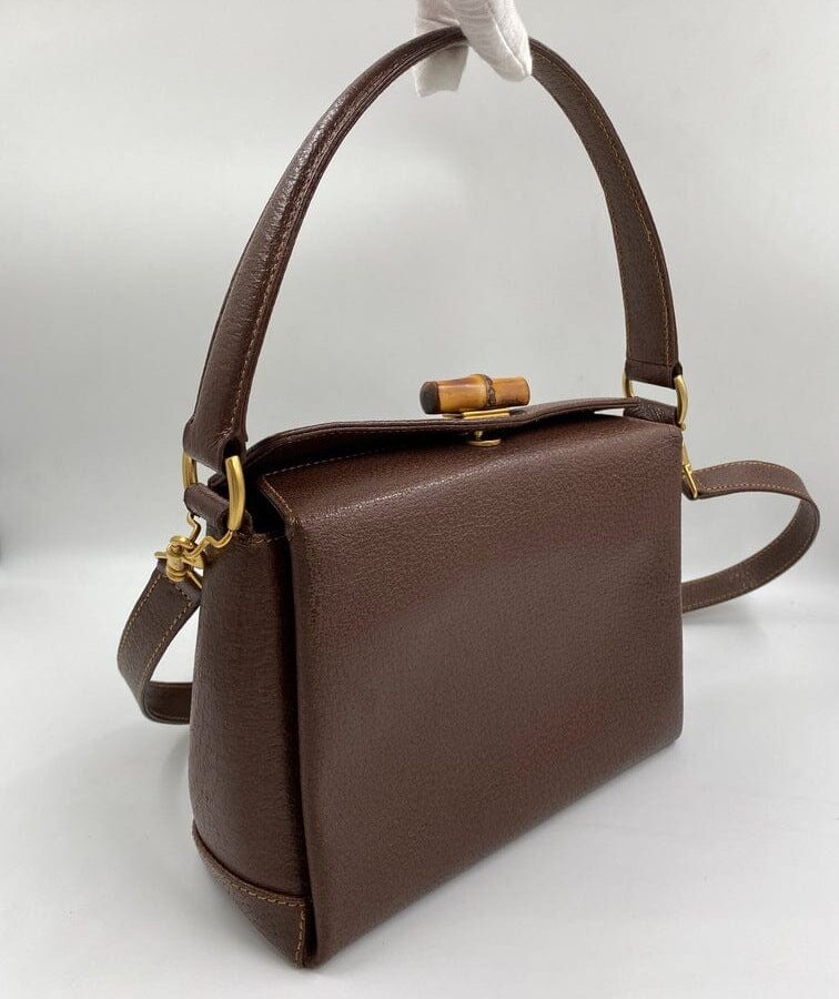Gucci Leather Bag w Bamboo clasp | Studio Nafay