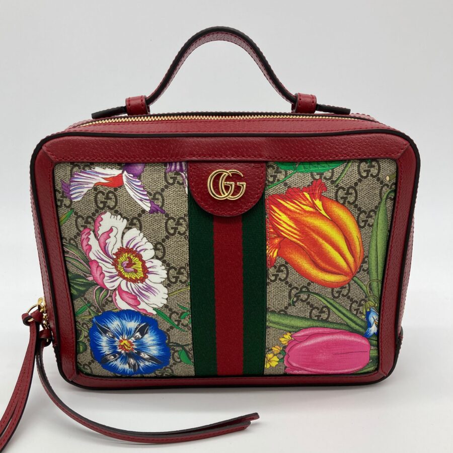 Gucci Ophidia GG Supreme Flora Small Zip Around Camera Bag-NEW | Studio Nafay