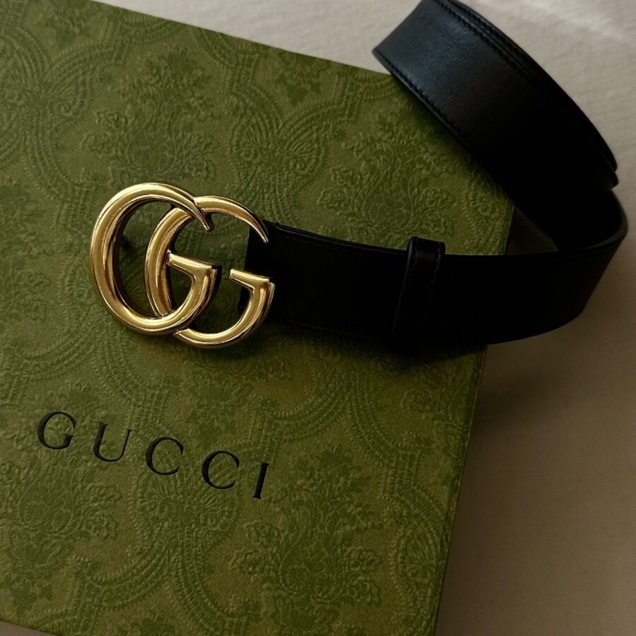 GUCCI Marmont GG Belt Leather Black | Studio Nafay
