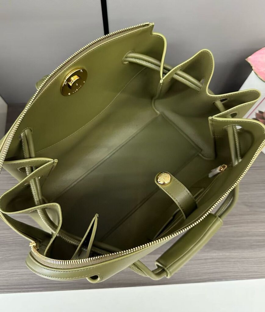 Loewe Madrid Bag Olive Green Calfskin - Product Image 2