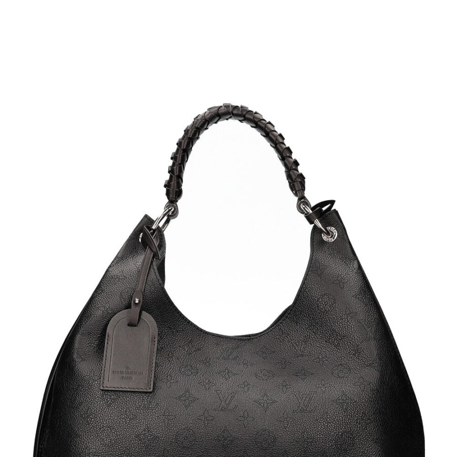 LOUIS VUITTON Mahina Carmel Hobo Bag Black | Studio Nafay