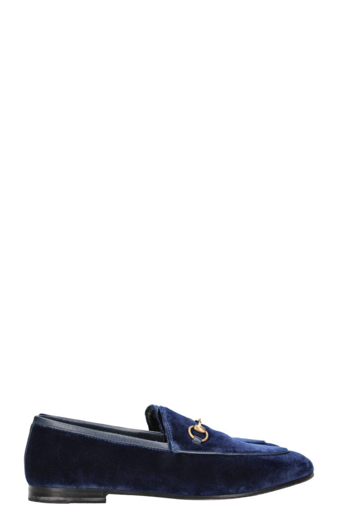 GUCCI Jordaan Flats Velvet Blue - Product Image 2