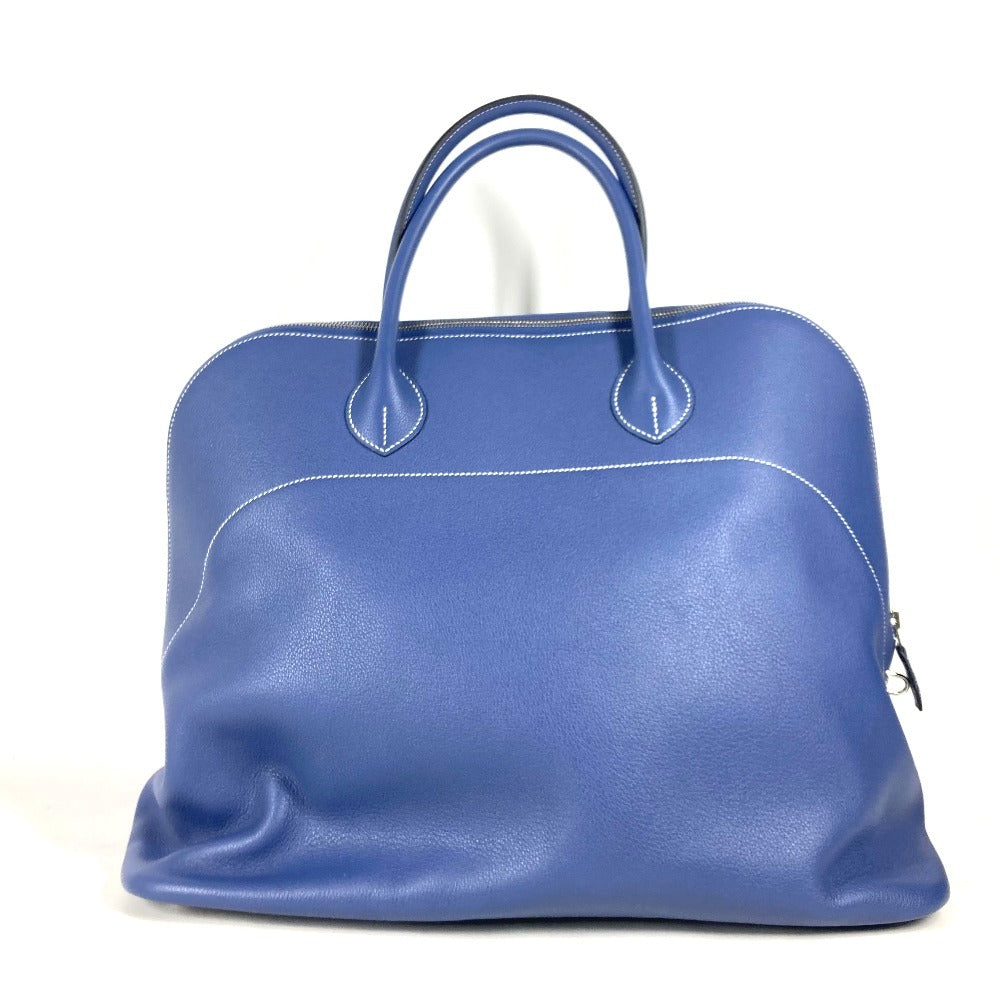 HERMES Handbag Calf leather blue Shoulder Bag Shoulder Bag Bolide Relax 45