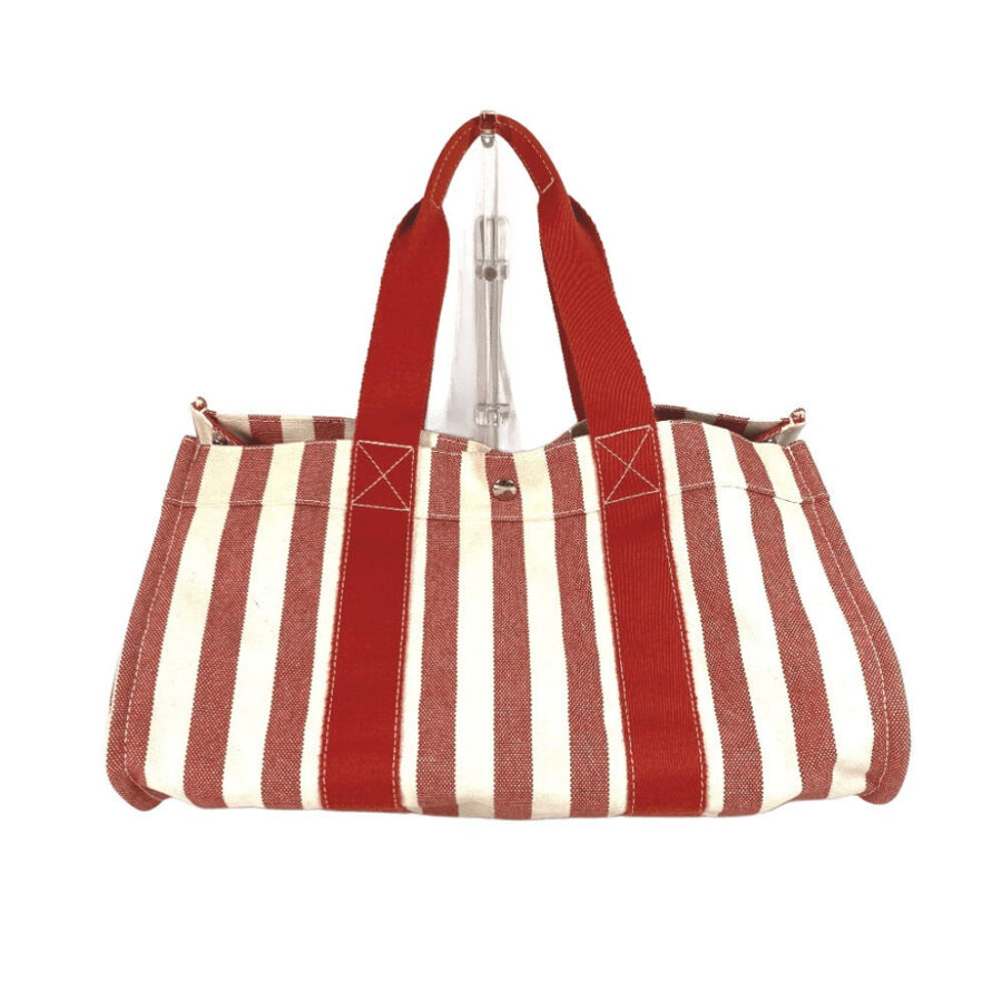HERMES Handbag canvas Red With porch Cannes GM Cannes GM Stripe | Studio Nafay
