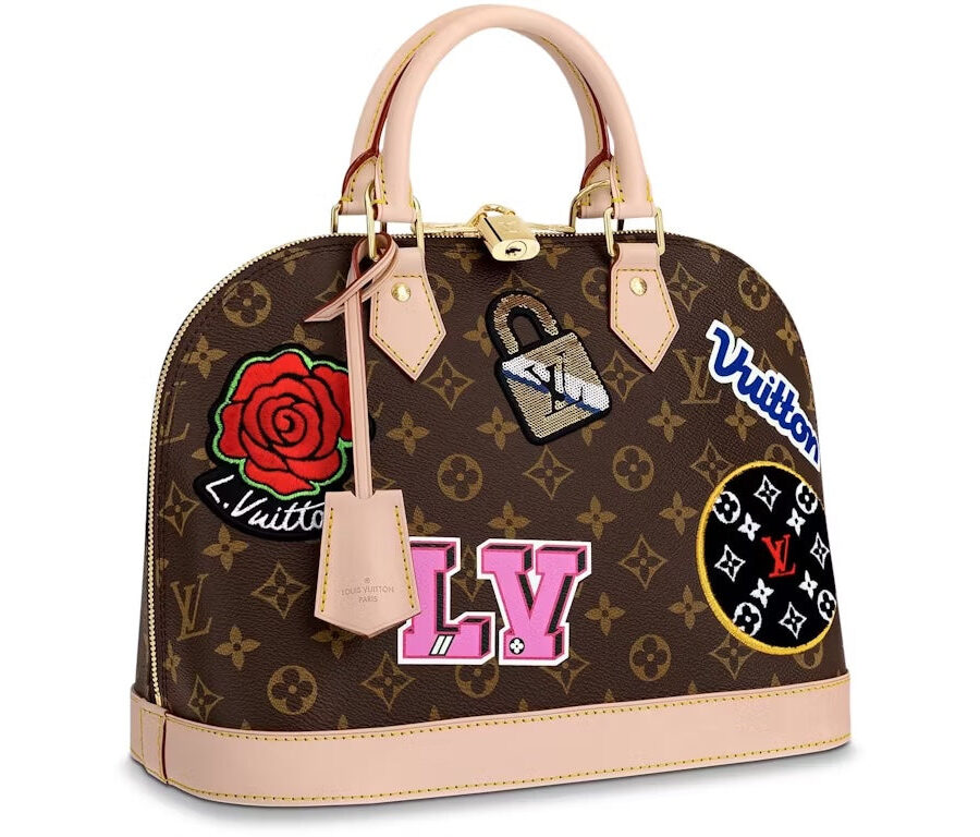 LOUIS VUITTON MONOGRAM PATCHES LIMITED EDITION ALMA PM BAG | Studio Nafay