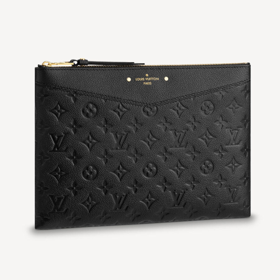 LOUIS VUITTON MONOGRAM EMPREINTE LEATHER DAILY POUCH CLUTCH BAG | Studio Nafay