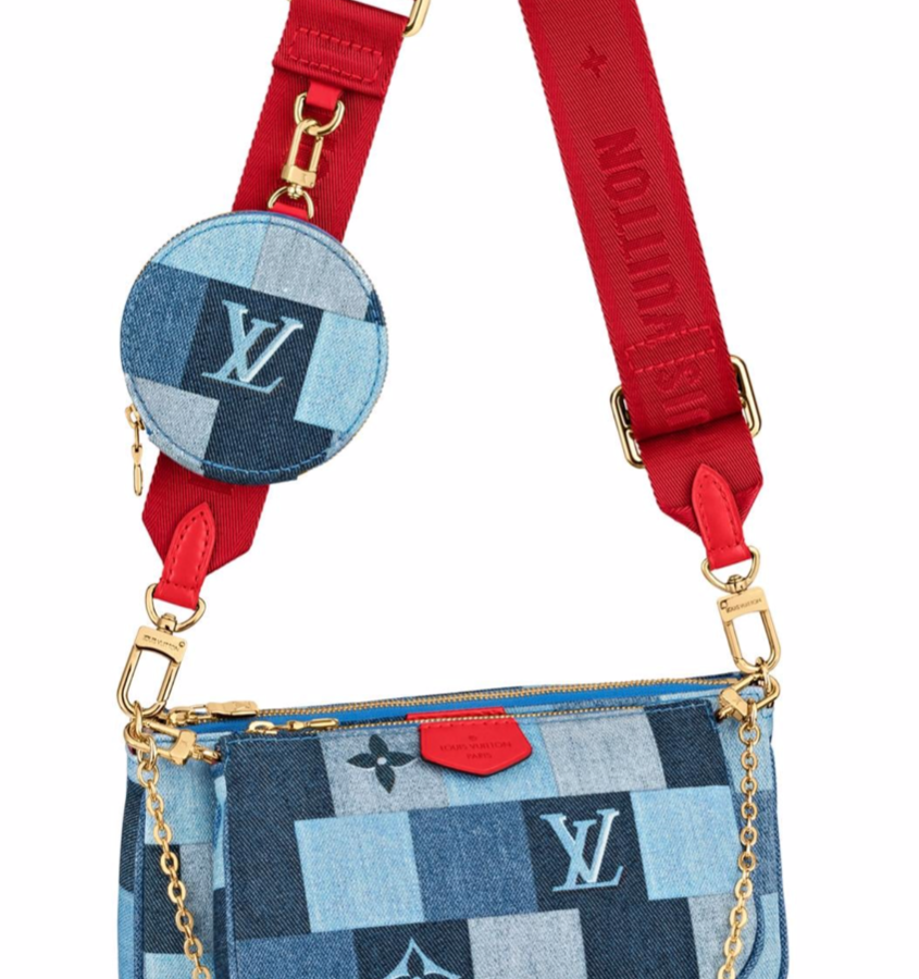 LOUIS VUITTON DENIM DAMIER MONOGRAM PATCHWORK MULTI POCHETTE | Studio Nafay