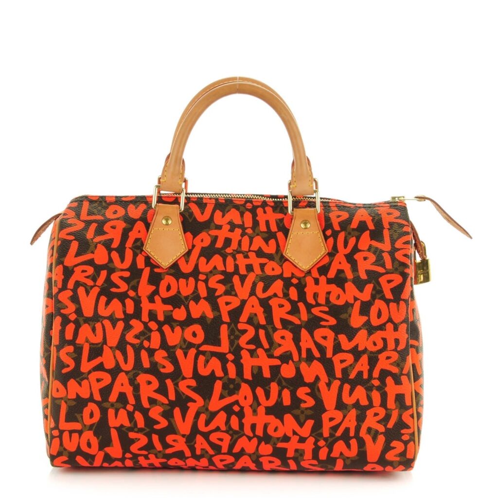LOUIS VUITTON LIMITED EDITION ORANGE GRAFFITI MONOGRAM STEPHEN SPROUSE SPEEDY 30 BAG - Product Image 2