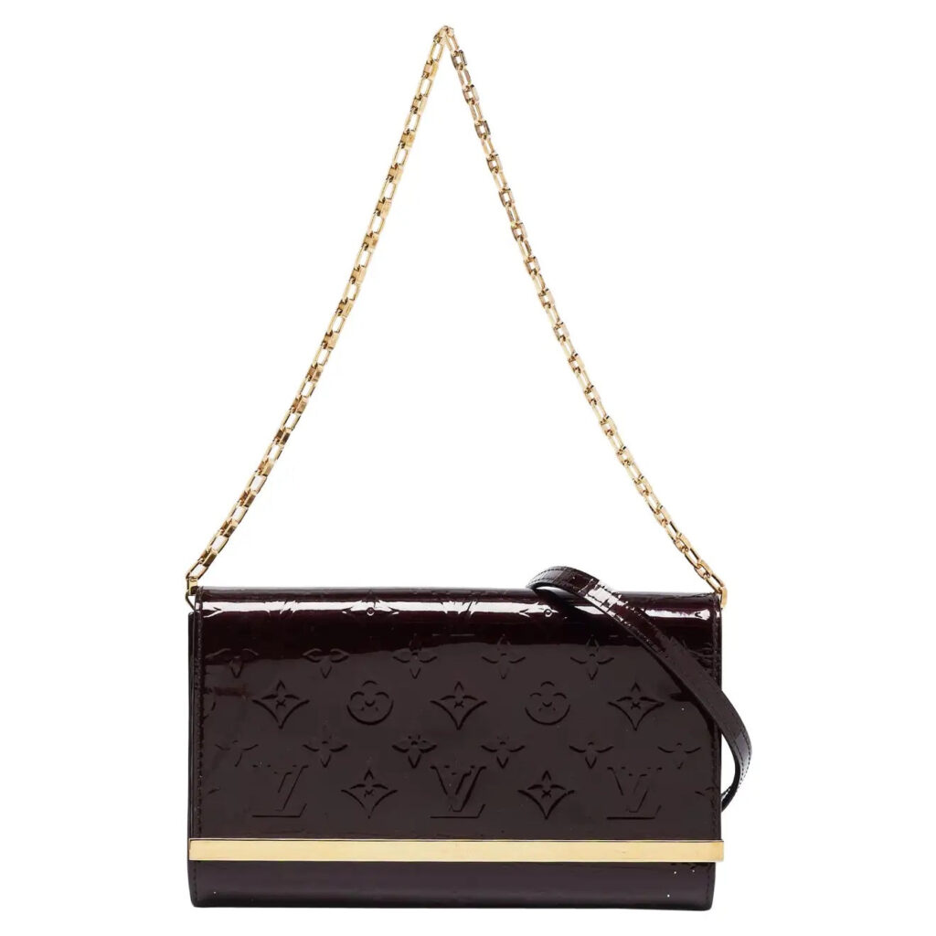 LOUIS VUITTON AMARANTE MONOGRAM VERNIS ANA CHAIN CLUTCH - Product Image 2