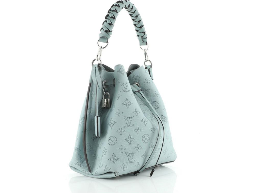 LOUIS VUITTON MAHINA MURIA VERT BUCKET BAG LAGON | Studio Nafay