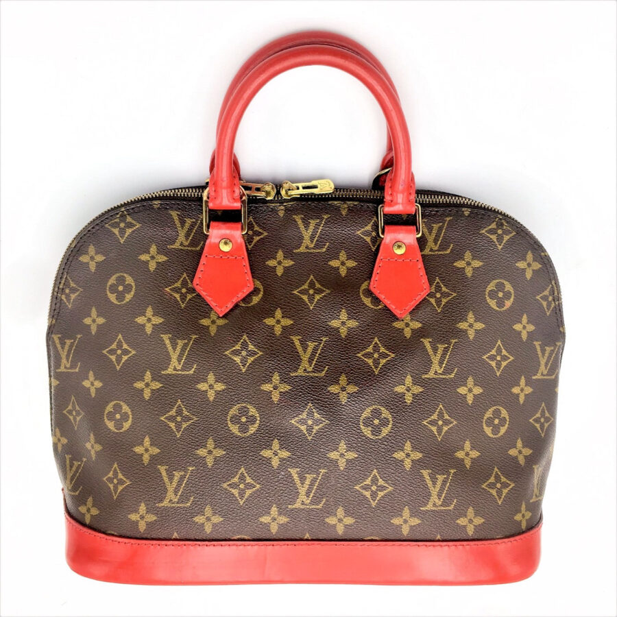 LOUIS VUITTON MONOGRAM ALMA PM HANDBAG CUSTOM RED | Studio Nafay