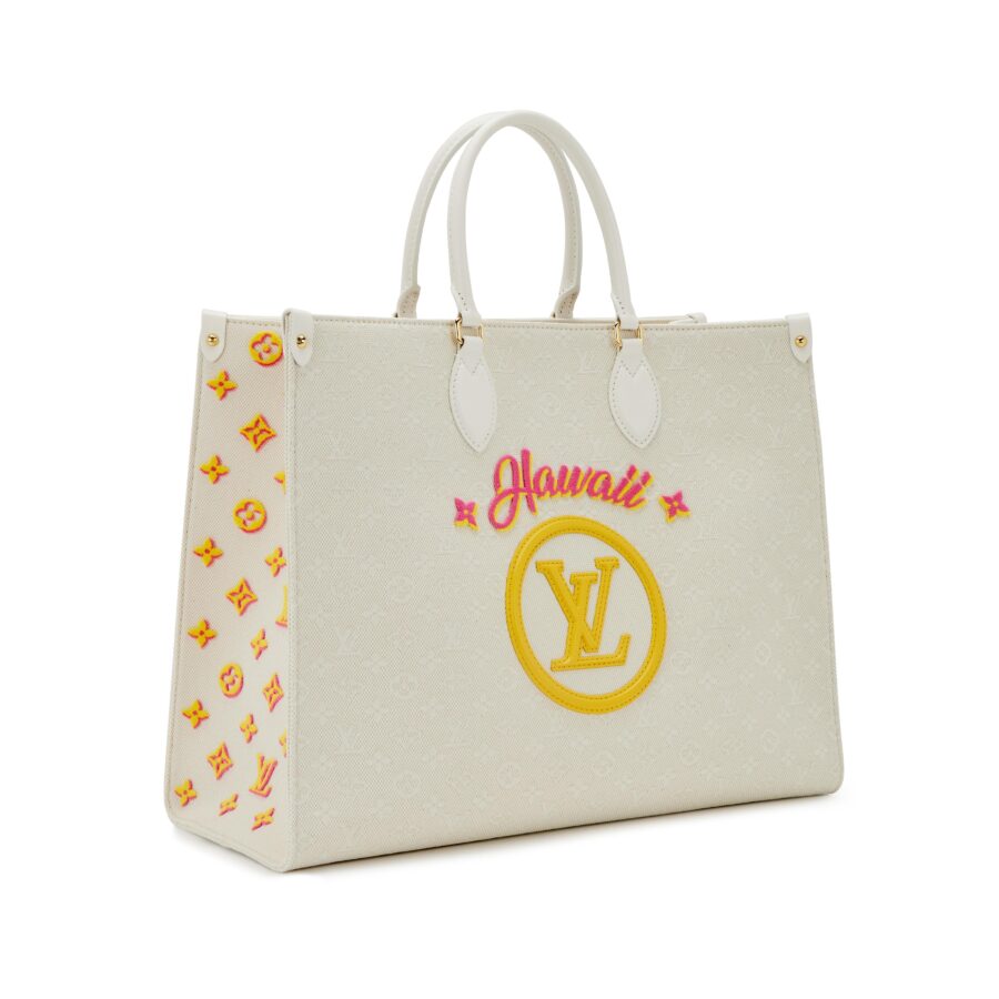 LOUIS VUITTON MONOGRAM JACQUARD HAWAII ON THE GO GM | Studio Nafay