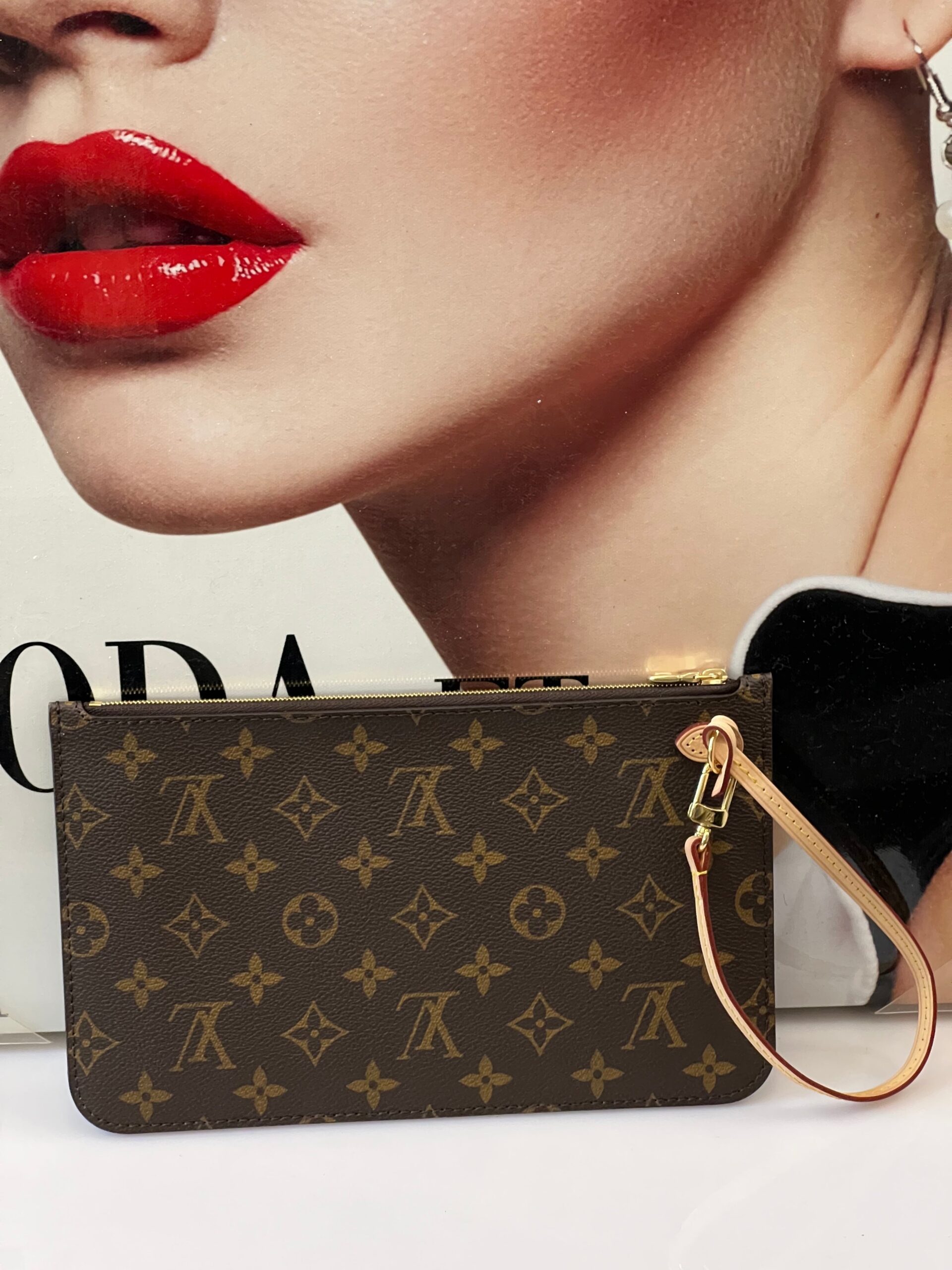 LOUIS VUITTON MONOGRAM NEVERFULL MM GM POCHETTE
