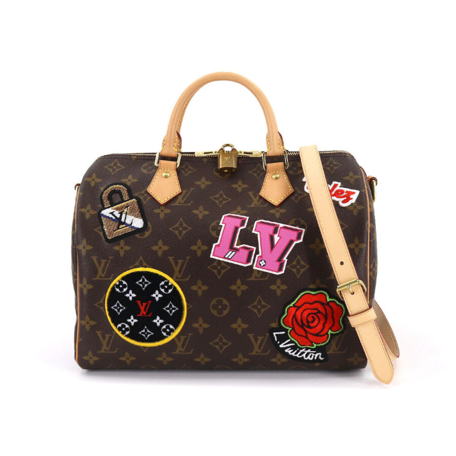 LOUIS VUITTON MONOGRAM PATCHES SPEEDY BANDOULIERE 30 BAG | Studio Nafay