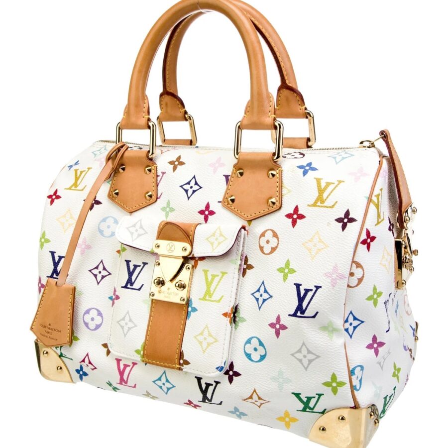 LOUIS VUITTON X TAKASHI MURAKAMI MULTICOLOR MONOGRAM LIMITED EDITION SPEEDY 30 HANDBAG | Studio Nafay