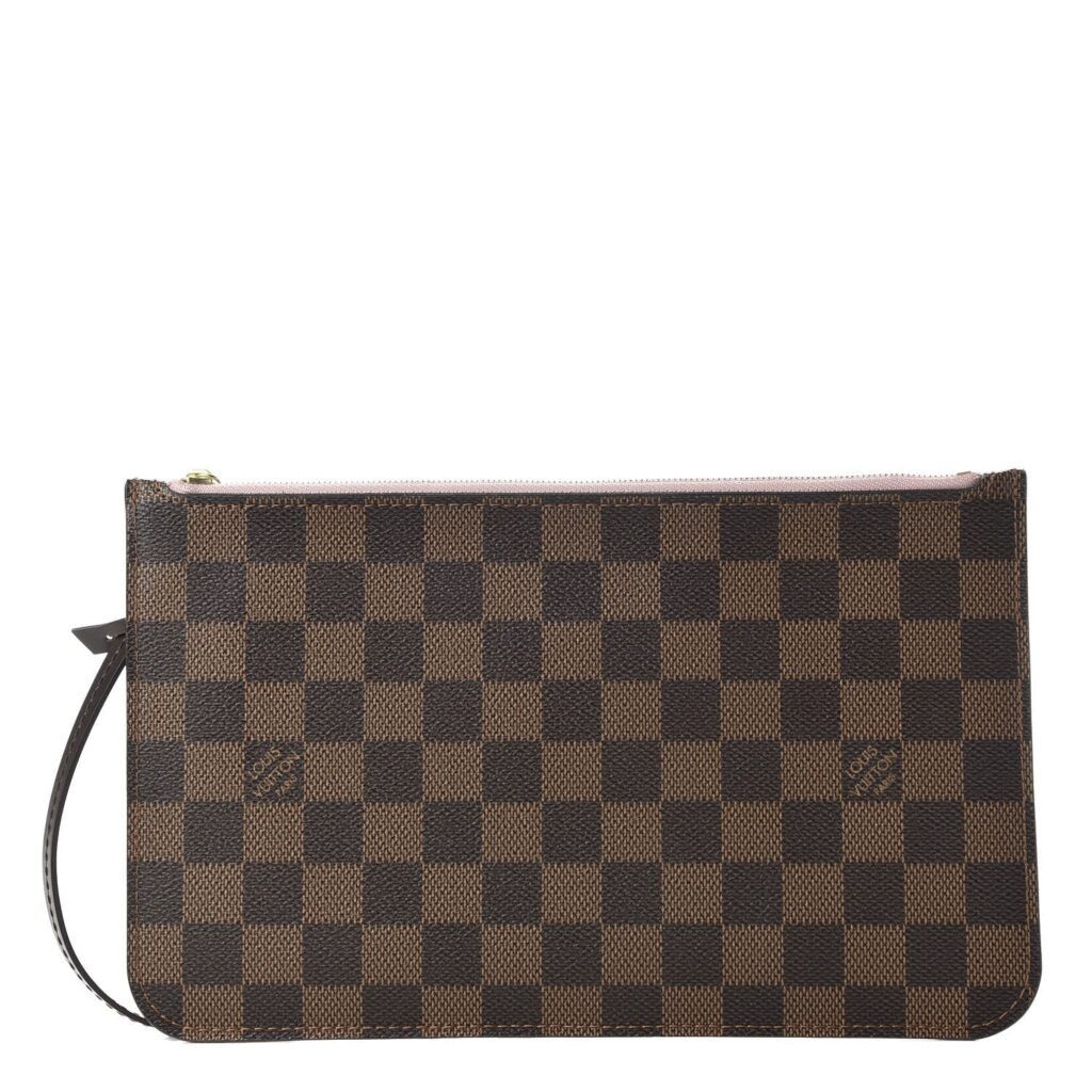 LOUIS VUITTON DAMIER EBENE NEVERFULL MM GM POCHETTE ROSE BALLERINE - Product Image 2