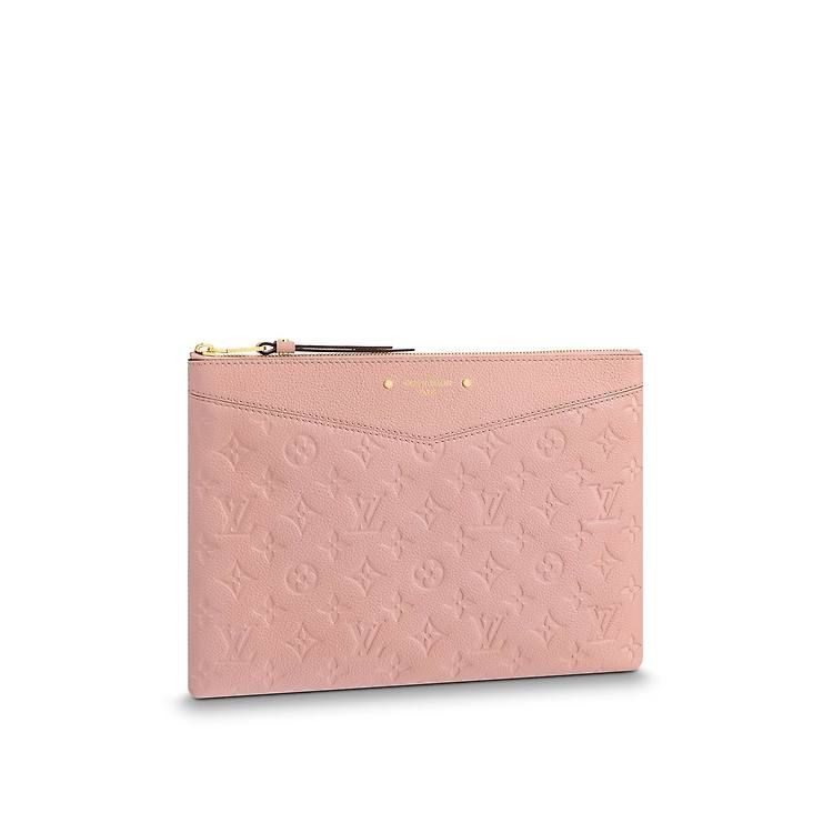 LOUIS VUITTON DAILY POUCH MONOGRAM EMPREINTE LEATHER ROSE POUDRE | Studio Nafay