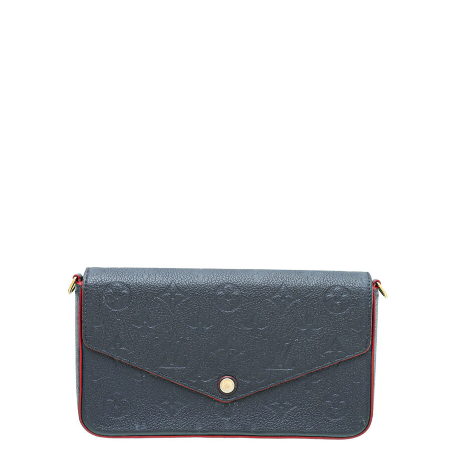 Louis Vuitton Marine Rouge Monogram Empreinte Pochette Felicie | Studio Nafay