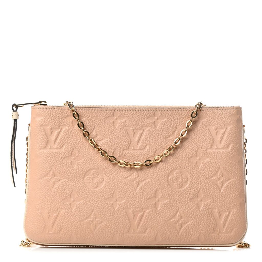 LOUIS VUITTON DOUBLE ZIP MONOGRAM EMPREINTE POCHETTE ON CHAIN - Product Image 2
