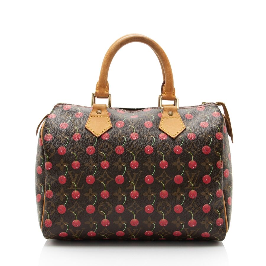 Louis Vuitton Limited Edition Monogram Canvas Cerises Speedy 25 Satchel (SHF-CSMshZ)