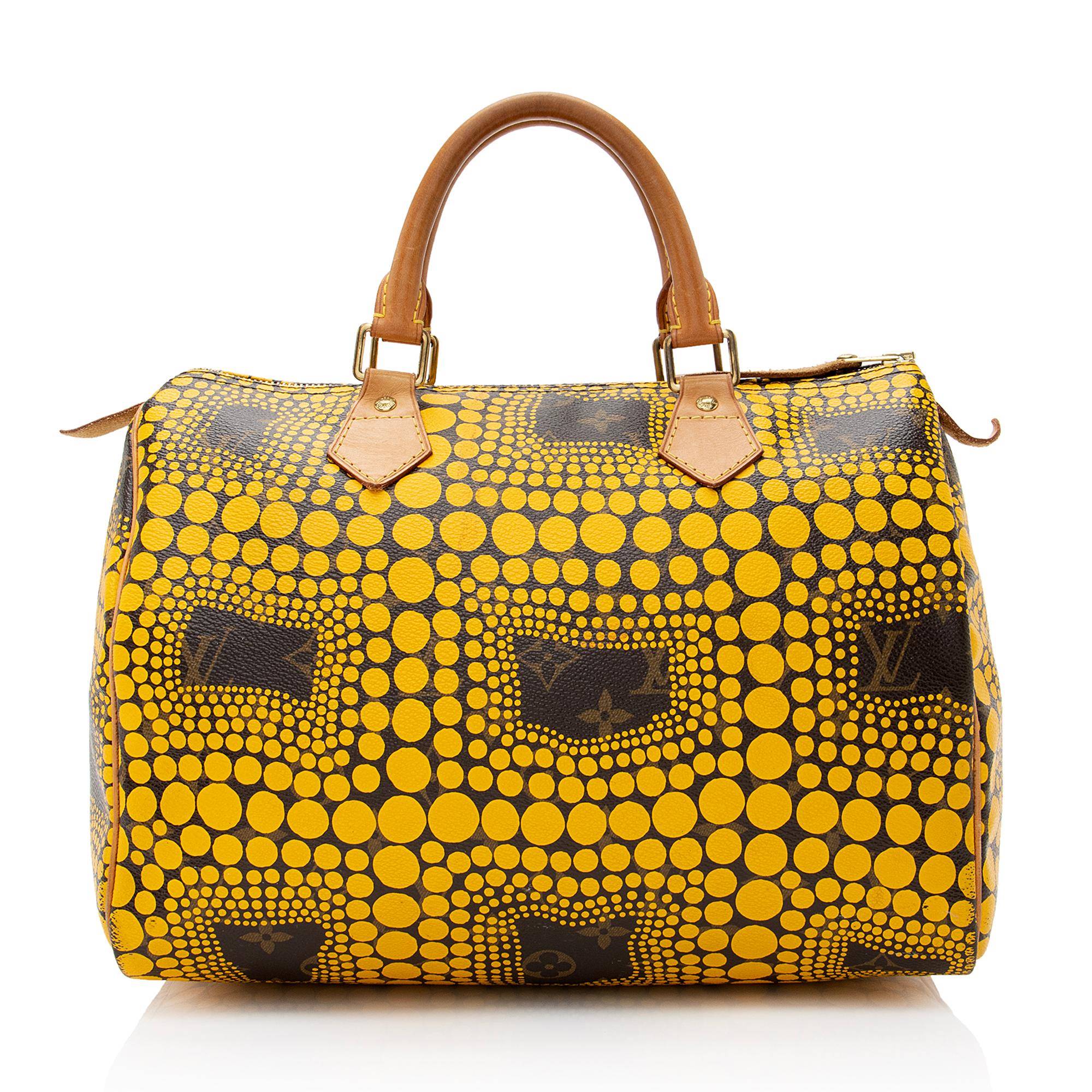 Louis Vuitton Limited Edition Monogram Canvas Kusama Speedy 30 Satchel