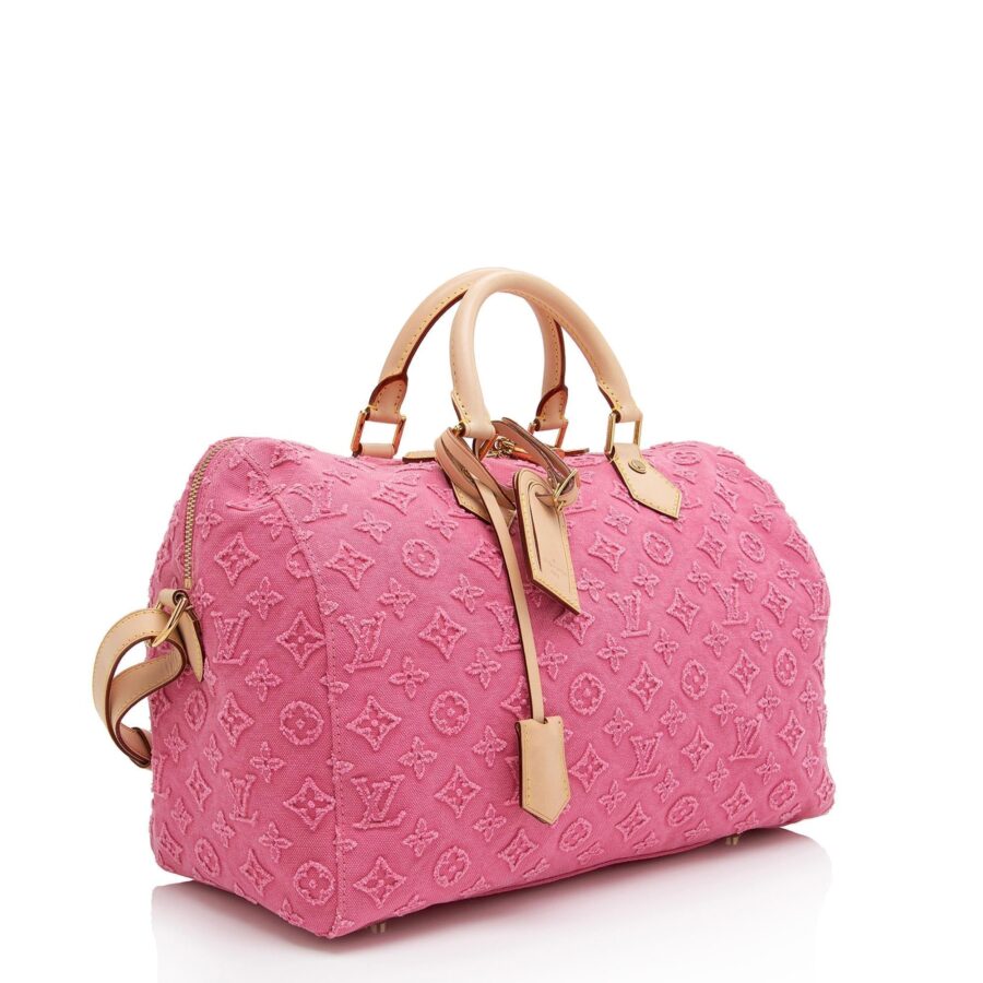 Louis Vuitton Limited Edition Monogram Stone Canvas Speedy Bandouliere 35 Satchel | Studio Nafay