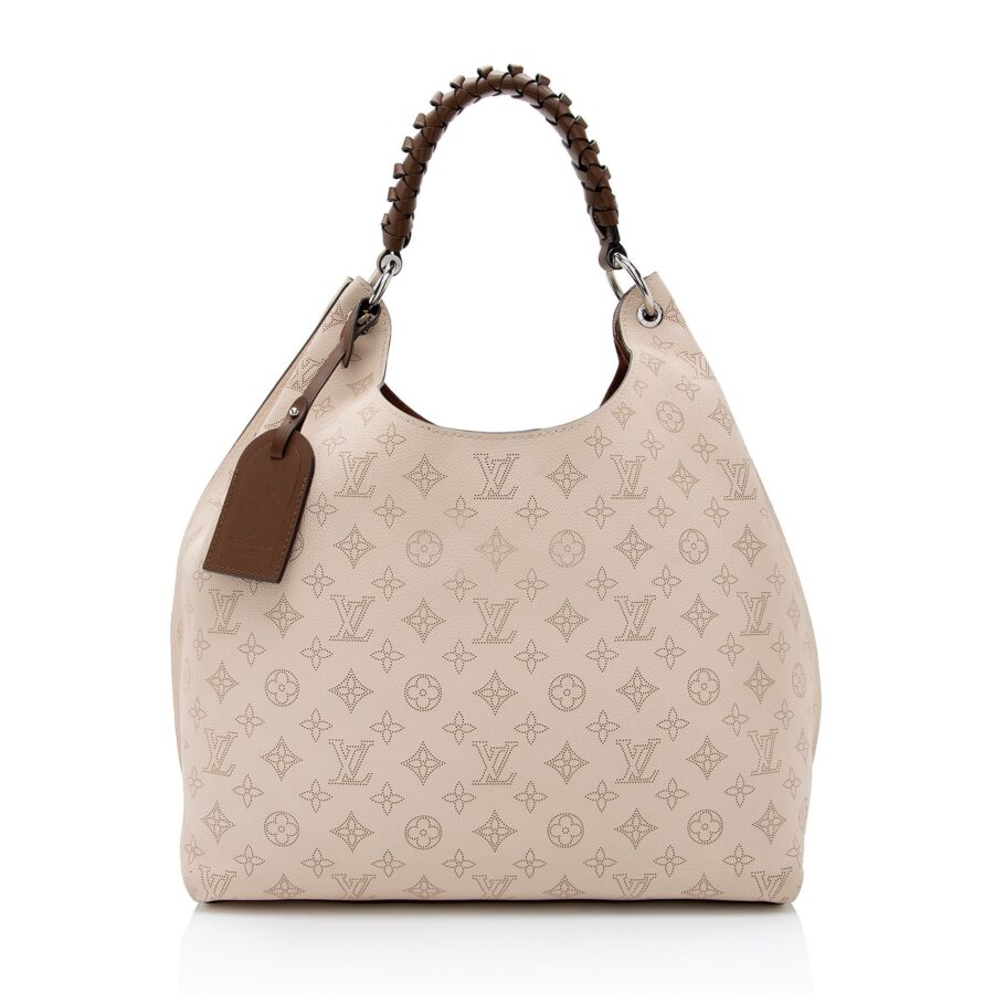 Louis Vuitton Mahina Leather Carmel Hobo | Studio Nafay