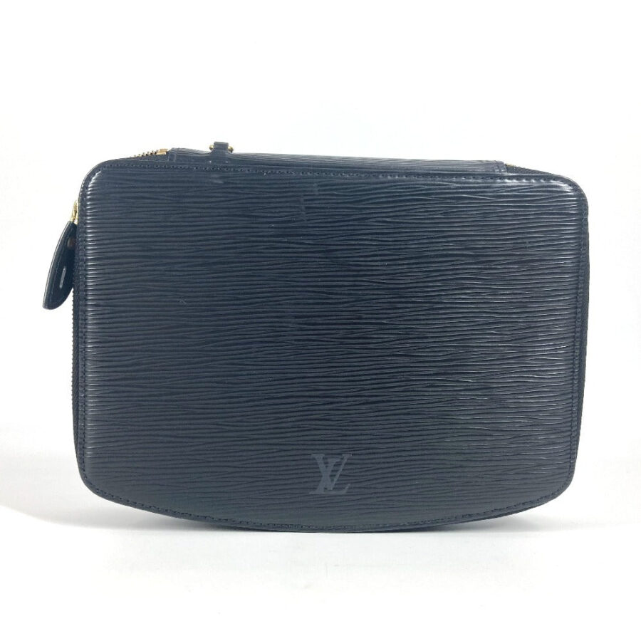 HERMES Pouch Epi Leather black Epi posh monte carlo | Studio Nafay