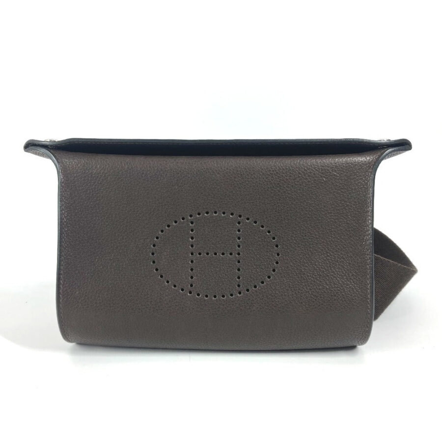 HERMES Shoulder Bag Togo Dark brown H logo punching Vidoposch unisex(Unisex) | Studio Nafay