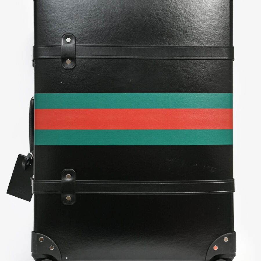 Gucci X Globe Trotter Black Web Suitcase 65 | Studio Nafay