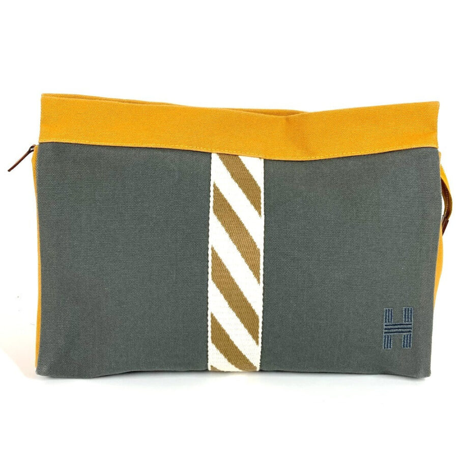 HERMES Clutch bag cotton gray H logo Jimet GM Jimet GM | Studio Nafay