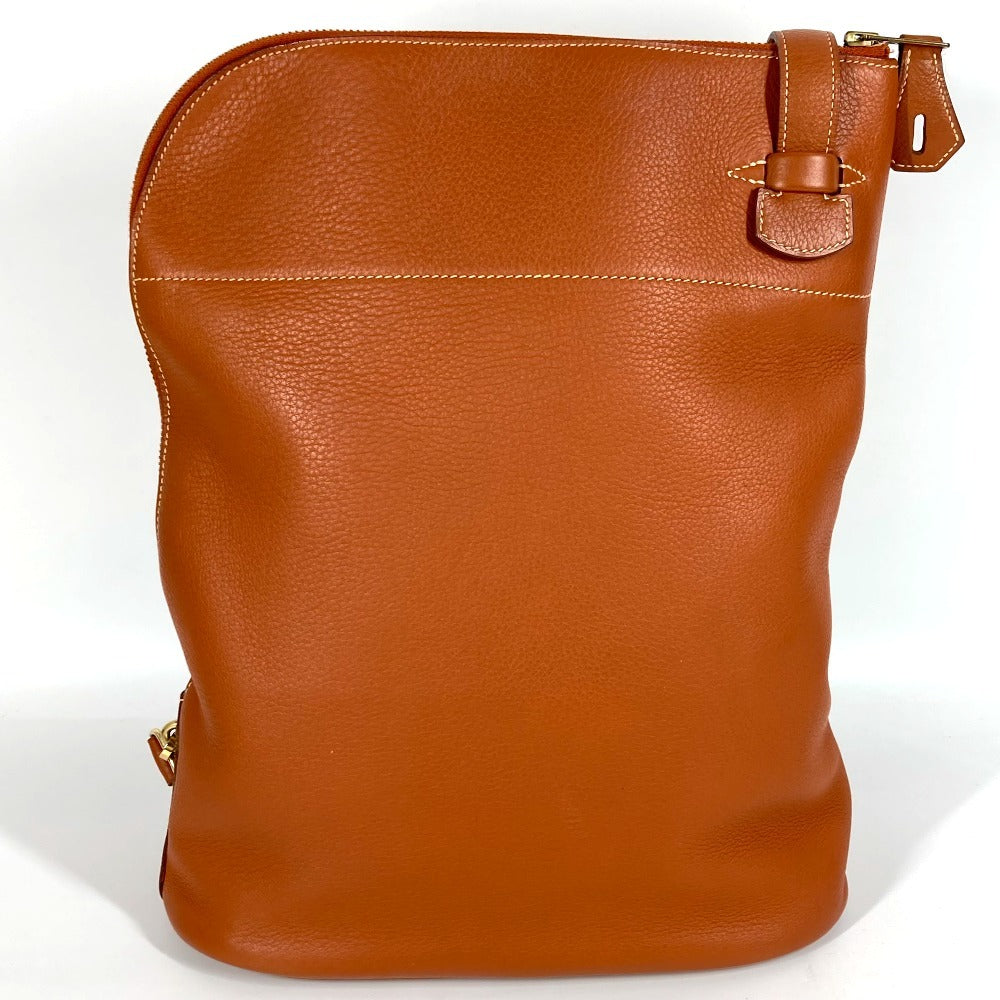 HERMES Shoulder Bag leather gold Mouvy Femme