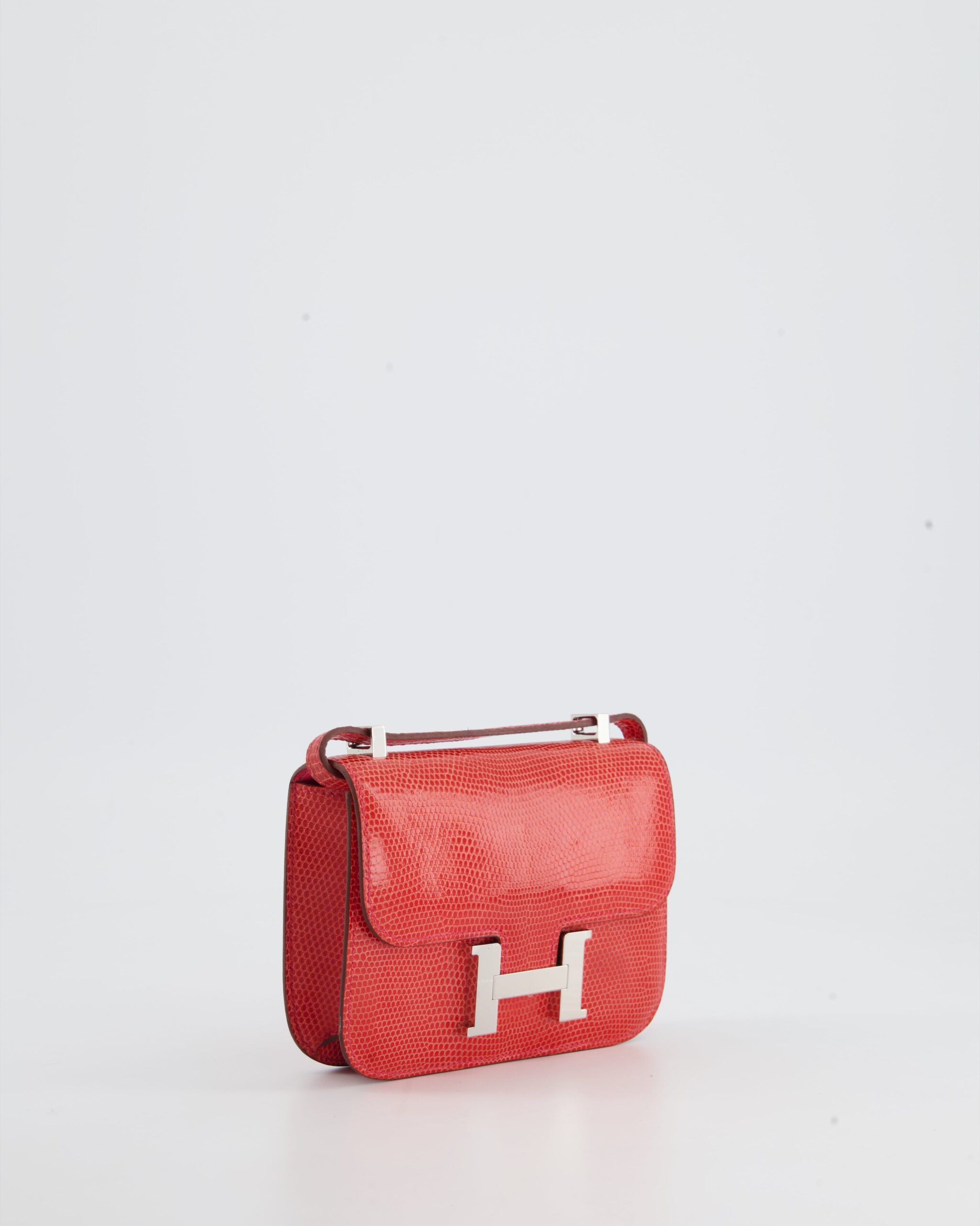 *RARE* Hermes Constance II Micro Bag in Rouge Lizard with Palladium Hardware