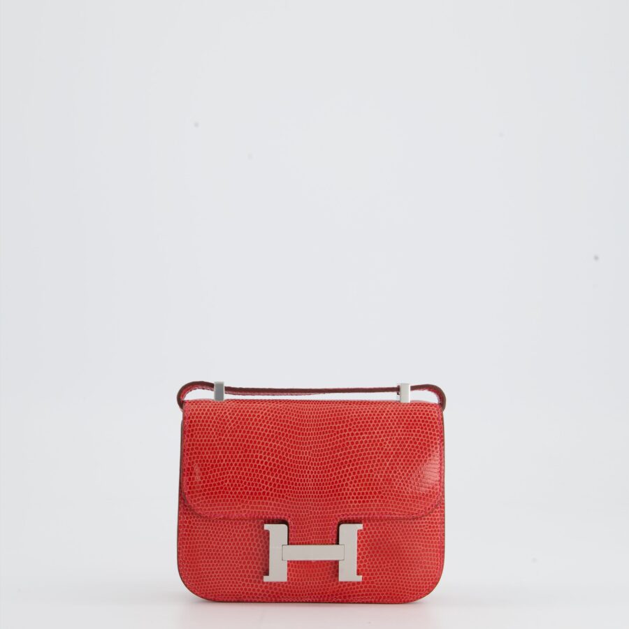 *RARE* Hermes Constance II Micro Bag in Rouge Lizard with Palladium Hardware | Studio Nafay