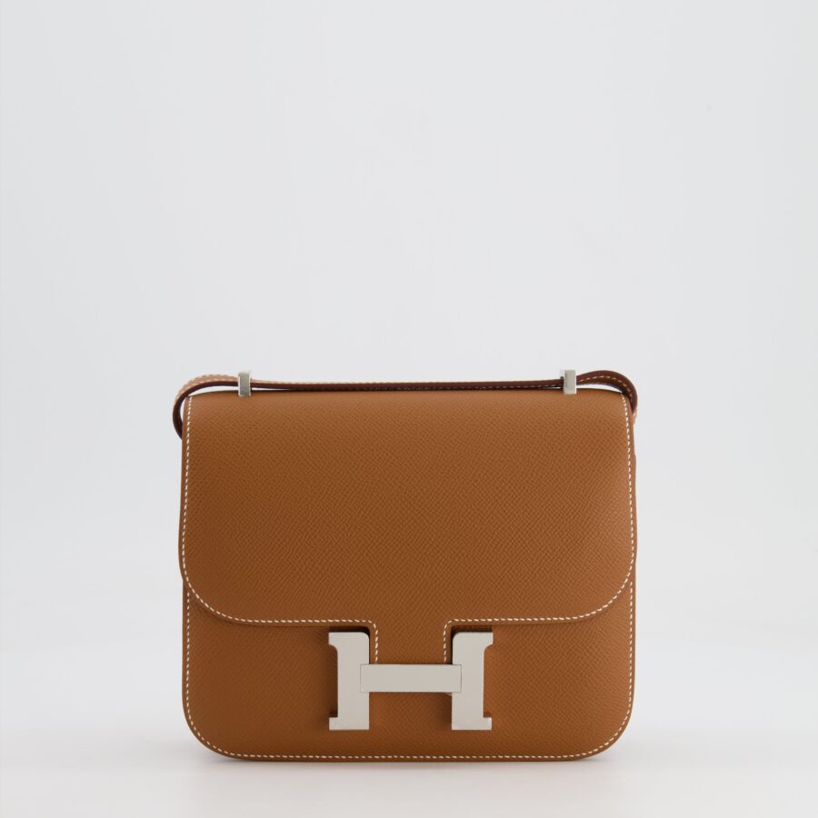 *HOT* Hermes Constance III 18 Miroir Bag in Gold Epsom Leather with Palladium Hardware | Studio Nafay