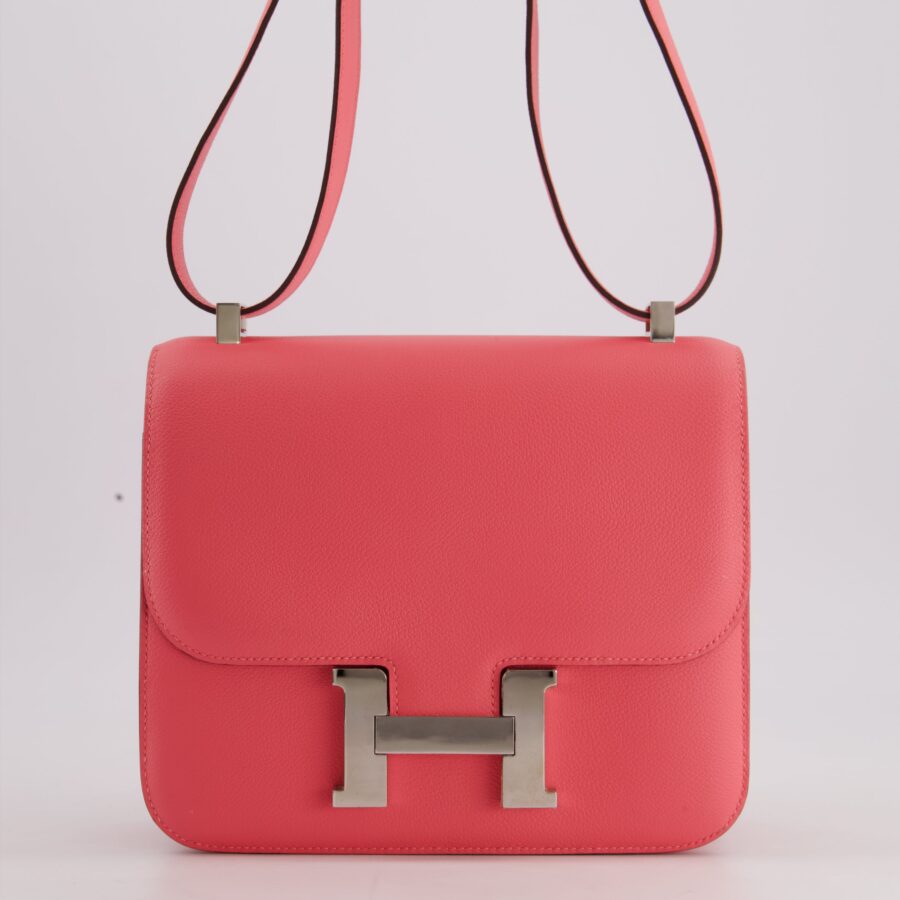*HOT* Hermes Constance III 24 Bag in Rose Azalee Evercolour Leather with Palladium Hardware | Studio Nafay
