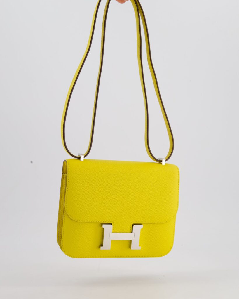 Hermes Constance III 18 Miroir Bag in Jaune De Naples Epsom Leather with Palladium Hardware - Product Image 2